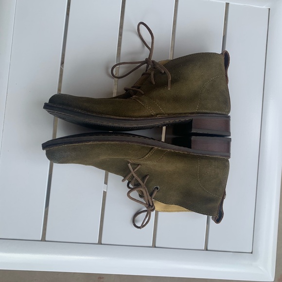 Bussola military green suede boots with laces size 7.5 (European 38) - Picture 13 of 16